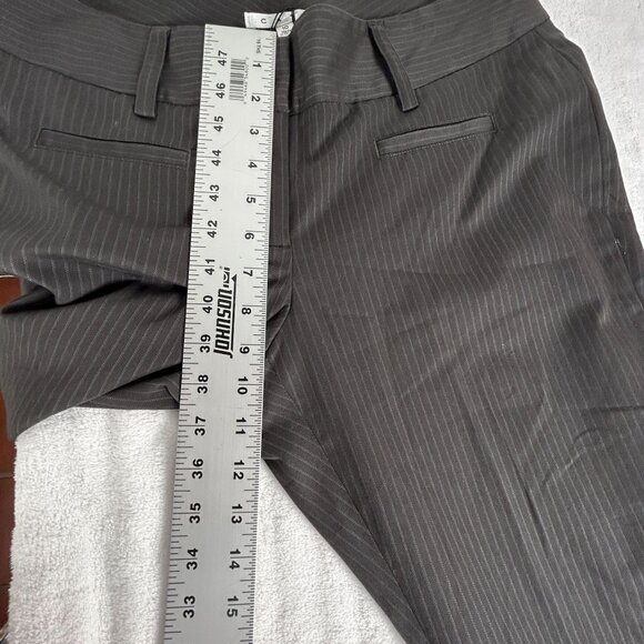 CAbi Womens 807 Work-It Trouser Size10L Pinstripe Wide-Leg Pants Black New $108 - Picture 7 of 9